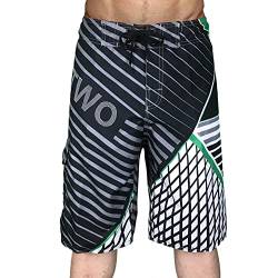 Herrenmode Freizeit und Fitness Sport Plus Size Five Surf Schnelltrocknende Strandhose Shorts Badehose Herren Kurz Slip (Green, S) von Generic