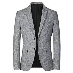 Herrensakko Sakko Herren Regular Fit Klassisch Blazer Tweed Anzugjacke Wolle für Hochzeitsfeier Anzugjacke Herrensakko Mode von Generic