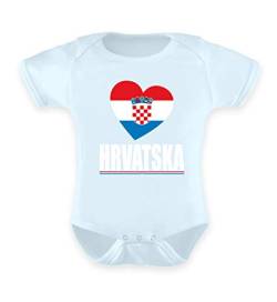 Hochwertiges Baby Body - Kroatische Flagge T-Shirt Hrvatska Kroatien Fan Trikot Fussball Geschenk von Generic