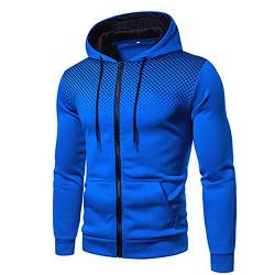 Hoodie Herren,Pullover Herren Tupfen Zip up Langarm Hoodie mit Kapuze Reißverschluss Kapuzenpullover Sweatjacke Casual Sport Herbst Winter Sweatshirt Lose Kapuzenjacke Kapuzenpulli Pulli von Generic