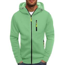 Hoodie Herren,Pullover Herren Zip up Langarm Hoodie mit Kapuze Kapuzenpullover mit Reißverschluss Sweatjacke Kordelzug Casual Sport Herbst Winter Sweatshirt Kapuzenjacke Kapuzenpulli Jacke von Generic