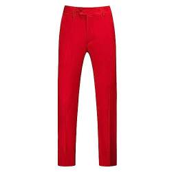 Hose Herren Men's Zip Off Lightweight Baggy Cargo Chino Trousers Mit Seitentaschen Men's Comfortable Modern Stylish Trousers Red 34 von Generic