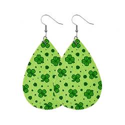 Irish Collection Ohrringe St. Patricks Party Accessoires Ohrhänger Blaue Steinohrringe Für (E, One Size) von Generic