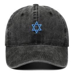 Israel Flagge Baseball Cap Verstellbare Stickerei Star Von David Sports Cap Retro Vintage Israeli Symbol Hip Hop Cap Für Männer Frauen von Generic