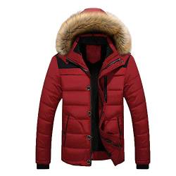 Jacke üBergangsjacke Jacke für Männer mit Reißverschluss Outdoor-Mänantasche Winter Dicke Mäntel & Jacken Winterjacke Extra Warm Herren, Rot, L, nGWyae9wD von Generic