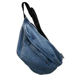 Jeans Gürteltasche, groÃŸe Umhängetasche Brusttasche, Crossbody Tasche Sling Bag Brusttasche für Männer und Frauen für Reisen, Wandern, Radfahren, Camping, Outdoor-Sport von Generic