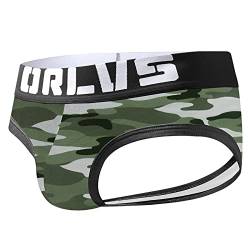 Jockstrap Herren Camo Men String Tanga Stretch Jocks Tanga Slip Männer Unterwäsche Sport Jockstraps Tangaslip Bequeme Weiche Unterwäsche Grey M von Generic