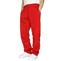 Jogginghose Herren Lang Vintage Lose Relaxed-Fit Aestethic Sweatpants Stoffhose Relaxed-Fit Outdoorhose Sweathose Freizeithosen für Männer Washed Breites Bein Jogging-Hose Sport Pants von Generic