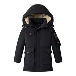 Jungen Winter Warm Daunen mantel Parka Mantel Boys Down Coat (Black, 140CM) von Generic
