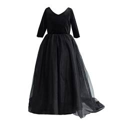 Kinder-Body-Set Kinder Kinder Abendkleid Schwarz Prinzessin Kleid Western Style Zug Brautjungfer Kleid Piano Performance Dress (Black, 16-17 Years) von Generic