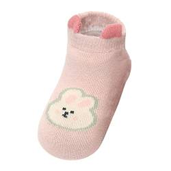 Kinder Indoor Warme Winter Baby Socken Cartoon Sommer Baby Socken Nette Kinder Hohe Socken Sockenschuhe für Kleinkinder (Pink, 12-18 Months) von Generic