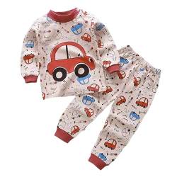 Kinder Jungen Langarm Schlafanzug Top Hose Outfit Nachtwäsche Pyjama Set (DE/NL/SE/PL, Numerisch, 74, Regular, Auto) von Generic