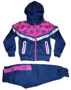 Kinder Jungen Mädchen Trainingsanzug mit Hoodie Jogginganzug Sportanzug Herbst Winter (as3, numeric, numeric_104, regular, Rosa, 104) von Generic