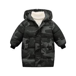 Kinder Jungen Warm Winterjacke Jungen Wintermantel Mit Kapuze Steppjacke Daunenjacke Winddicht Oberbekleidung Kinderjacke Junge Kapuzenjacke Kindermantel Steppmantel FüR (Camouflage, 18-24 Months) von Generic