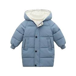 Kinder Jungen Warm Winterjacke Jungen Wintermantel Mit Kapuze Steppjacke Daunenjacke Winddicht Oberbekleidung Kinderjacke Junge Kapuzenjacke Kindermantel Steppmantel FüR Winter (Blue, 6-7 Years) von Generic