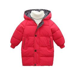 Kinder Jungen Warm Winterjacke Jungen Wintermantel Mit Kapuze Steppjacke Daunenjacke Winddicht Oberbekleidung Kinderjacke Junge Kapuzenjacke Kindermantel Steppmantel FüR Winter (Red, 3-4 Years) von Generic