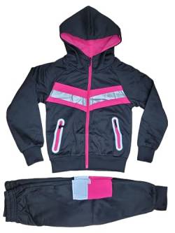 Kinder Mädchen Trainingsanzug mit Hoodie Jogginganzug Sportanzug Herbst Winter (122, Modell B1) von Generic