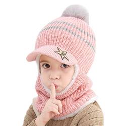 Kinder Mädchen Wintermütze Warm Niedlich Schlupfmütze Mit Bommel Beanie Kinder Mütze Winter Mädchen Schalmütze Kinder Warm Kinder Haube Mädchen 2-6 Jahre von Generic