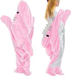 Kinder Schlafanzug Hai Pyjamas Shark Zum Anziehen Flanell Shark Schwanz Decke Hai Decke Schlafsack Kostüm Für Cosplay-Shows, Cartoon-Pyjamapartys, Verkleidungen von Generic