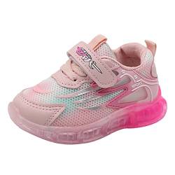 Kinderschuhe leuchten Schuhe LED leuchten Sportschuhe Freizeitschuhe Atmungsaktive Baby-Kinderschuhe Schuhe Elefanten Mädchen (Pink, 27 Toddler) von Generic