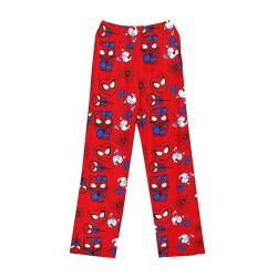 Kitty Pyjama Hose Kitty, Pyjamahose Damen Lang Spider Hose Pyjama Man Kitty Pants S Matching Pyjamas Couple Spider Pyjamahose Hose Man Hosen Teenager Lounge Wear Y2K Karierte (A03,M) von Generic