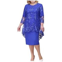 Kleid Langarm Damen Kleider Blusenkleid Damen Gothic Kleidung Damen Brautmutterkleider Kleid Eng Strandkleider Tüllkleid Für Mädchen(Blue-2, M) von Generic
