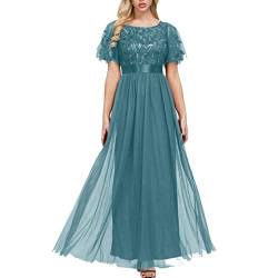 Kleider Winter Sexy Festliche Cocktailkleid Freizeitkleid Tüll Pailletten Brautkleider Abendkleider Elegant Für Hochzeit Spitze Kleid Damen Vintage Kleidung Swing A-Linie Ballkleid Partykleid von Generic