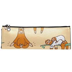 Kleine Kosmetiktasche, Elegante Make up Taschen, Reißverschlusstasche, Geschenke für Frauen, Reise wasserdichter Kulturbeutel Zubehör Organizer,Cartoon Faultier Tiere von Generic