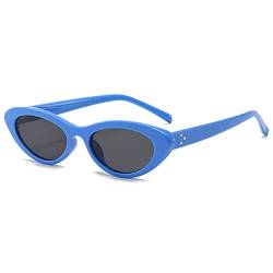 Kleiner Rahmen, ovale Vintage-Damen-Outdoor-Shopping-Sport-Sonnenbrille, Geschenk (Color : G, Size : 1) von Generic