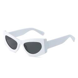 Kleiner Rahmen Candy Color Cat Eye Sonnenbrille for Männer und Frauen trendige UV400 fahrende dekorative Sonnenbrille Geschenk (Color : G, Size : 1) von Generic