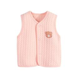 Kleinkind Baby Jungen Winter Ärmelloser Mantel Outwear Warme Mantel Weste Jacke Rain Set Kids (Pink, 12-18 Months) von Generic