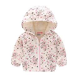 Kleinkind Junge Mädchen Winterjacke Kapuzenjacke Regenjacke Übergangsjacke Jungen Wanderjacke Baby Reißverschluss Winddichte Mantel wasserdichte Jacke Mit Kapuze Trench Leichte (B-Beige, 12-18 Months) von Generic