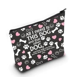 Kosmetiktasche für Hundeliebhaber, Geschenk für Hundeliebhaber, Geschenk für Hundeliebhaber, Geschenk für Hundebesitzer, Schwarze Hundetasche von Generic