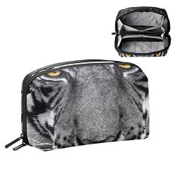 Kulturbeutel Reisetasche, Wasserabweisende Make up Kosmetiktasche Reise Organizer für Zubehör,Weiße Tiger Tiere von Generic