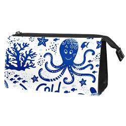 Kulturbeutel für Männer, Reise Kultur Organizer Dopp Kit Wasserfester Rasierbeutel für Kulturzubehör,Blaue Ozean Tier Schildkröten Wal Quallen von Generic