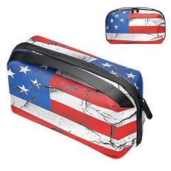 Kulturbeutel für Männer, Reise Kultur Organizer Dopp Kit Wasserfester Rasierbeutel für Kulturzubehör,Gebrochene amerikanische Flagge von Generic