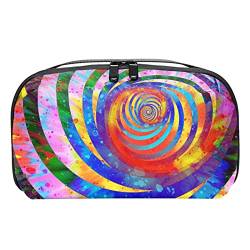 Kulturbeutel für Männer, Reise Kultur Organizer Dopp Kit Wasserfester Rasierbeutel für Kulturzubehör,Psyche Strudel Regenbogen Zusammenfassungs Rose von Generic