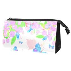 Kulturbeutel zum Aufhängen, Dopp Kit für Männer, wasserabweisend, Rasierbeutel für die Reise,Aquarell Kunst Blumenblumen Frühlings Schmetterling von Generic