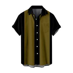 Kurzarmhemden Herren Bügelfrei Hemden mit Kragendruck Kurze Herren Hemden für lässige Umdrehung von Knopf-Ärmeln Weißes Hemd Kurzarm von Generic