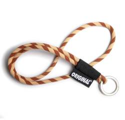 LANYARD Schlüsselanhänger für Kragen oder Armband Mehrzweckring mit Metallring zum Aufstecken von Schlüsseln und Gadgets - Lanyard Dicke 8 mm bunt, robustGelb Orange, One size von Generic