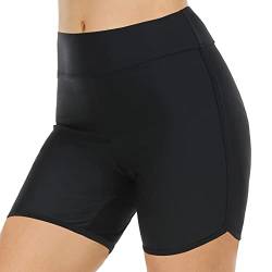 LULUZ Damen Badeshorts Lang Badehose Große Größen Schwimmshorts High Waist Boardshorts Basic Strandshorts Wassersport Schwimmhose Elegantes Beachwear Bademode, S-3XL von Generic