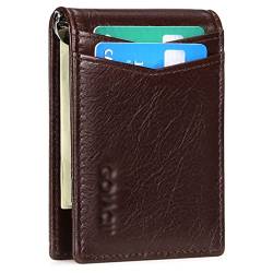 Leder-Geldbörse, Kartenhalter für Herren, Business-Kreditkarten-Ausweishalter, Tasche, Geldklammer von Generic