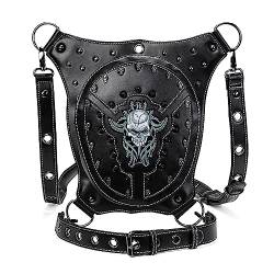 Leder Vintage Umhängetasche, Steampunk Punk Handtasche, Leder Taille Packs Tasche Gothic von Generic