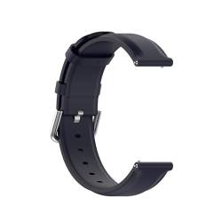 Lederarmband Kompatibel mit Ticwatch S2/E2/GTX Armbänder, 22mm Weiche Ersatzriemen Leder Uhrenarmbänder Ersatzarmband Wasserdicht Replacement Armband, Dunkelblau von Generic