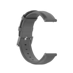 Lederarmband Kompatibel mit Xiaomi Watch S1 / Watch S1 Active Armbänder, 22mm Weiche Ersatzriemen Leder Uhrenarmbänder Ersatzarmband Wasserdicht Replacement Armband, Grau von Generic