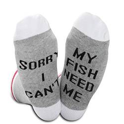 Lustige Socken für Fischliebhaber, Geschenk für Angler. Gr. M, My Fish Need Me EU von Generic