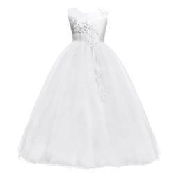 Mädchen Blume Kleid Elegant Hochzeit Brautjungfer Prinzessin Ärmellos Spitze Partykleid Tüll Maxikleid Find Kleid Boho Kommunionskleider Lang Kommunionskleid Mädchen Boho von Generic