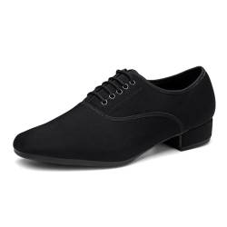 Männer Frauen Ballsaal Tanzschuhe, Lace-Up Salsa Tango Schuhe Professionelle Praxis Tanzschuhe,Suede Sole,42 EU von Generic