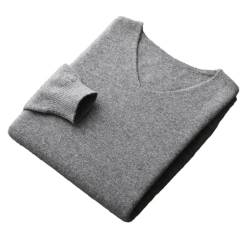 Männer V-Ausschnitt Pullover Herbst Winter Kaschmir Pullover Langarm Business Casual Tops Lose Stricken Bodenbildung Shirt von Generic
