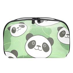 Make up Tasche, Kosmetiktasche, wasserdichter Make up Taschen Organizer,Tierkarikatur Panda Grün von Generic